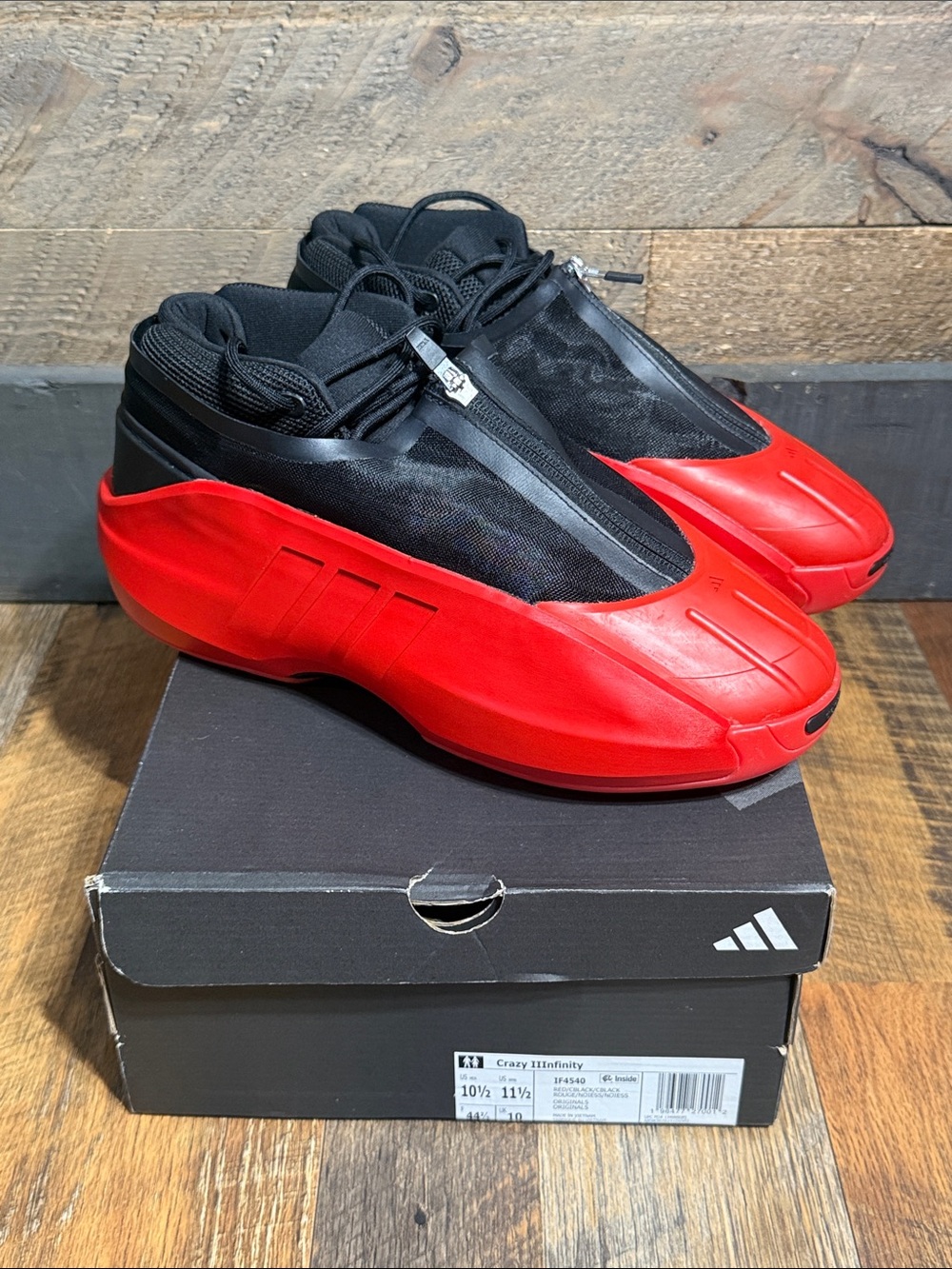 Adidas Crazy IIInfinity IF4540 Red Core Black Men’s 10.5